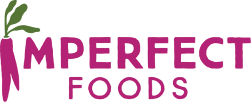 A purple and black logo for perfect foods.